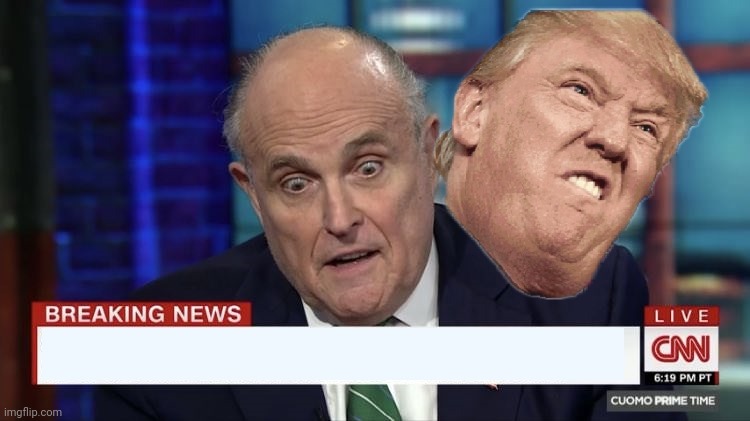 The amazing two-headed irritable bowel syndrome,,, | image tagged in rudy giuliani stare | made w/ Imgflip meme maker