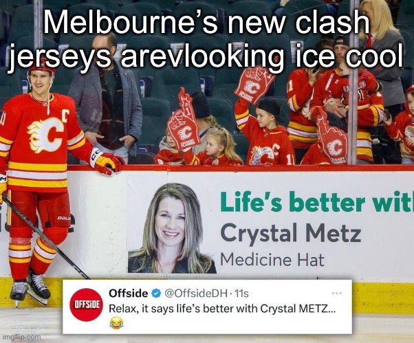 Cool | Melbourne’s new clash jerseys arevlooking ice cool | image tagged in ice,cool stuff,crystal,meth | made w/ Imgflip meme maker