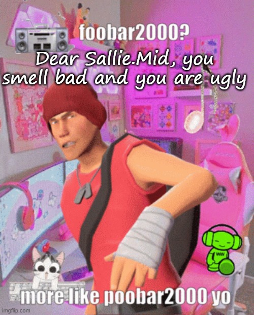 Dear Sallie.Mid, you smell bad and you are ugly | made w/ Imgflip meme maker