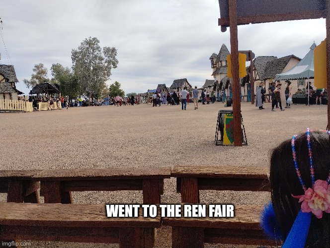 In comments a necklace I bought | WENT TO THE REN FAIR | image tagged in ren fair,dnd,fairy tail | made w/ Imgflip meme maker