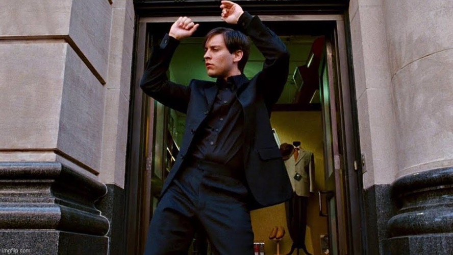 Bully Maguire dancing | image tagged in bully maguire dancing | made w/ Imgflip meme maker