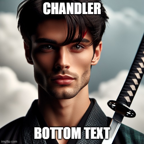 chadler | CHANDLER; BOTTOM TEXT | image tagged in mrbeast | made w/ Imgflip meme maker