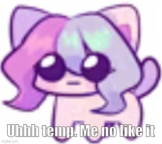 sash | Uhhh temp. Me no like it | image tagged in sash | made w/ Imgflip meme maker