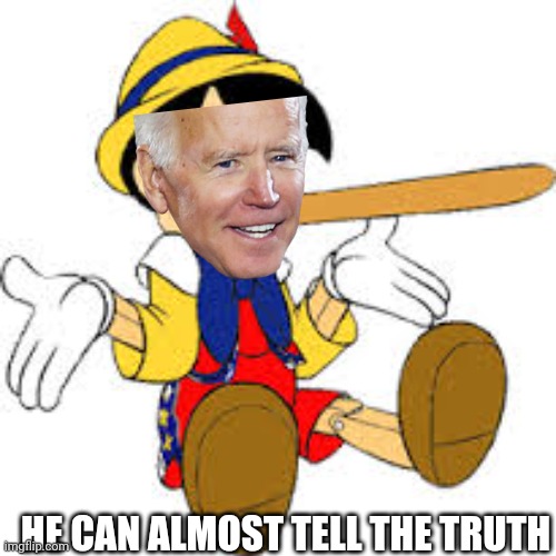 Pinnochio | HE CAN ALMOST TELL THE TRUTH | image tagged in pinnochio | made w/ Imgflip meme maker