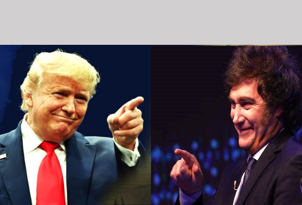 Trump and Javier Milei, Argentina President Blank Meme Template