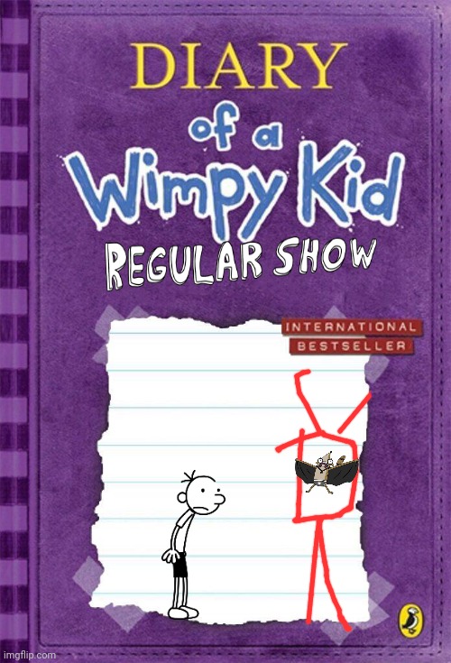 Diary of a whimpy kid:regular show | image tagged in diary of a wimpy kid cover template | made w/ Imgflip meme maker
