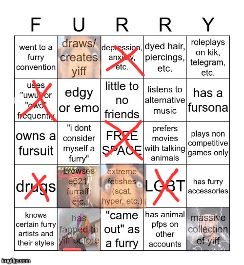 I bet gjyg made this bingo - Emosnake | image tagged in furry bingo v2 | made w/ Imgflip meme maker