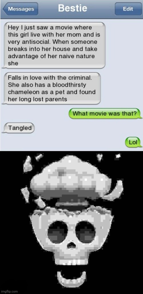 Tangled | image tagged in man i'm dead | made w/ Imgflip meme maker