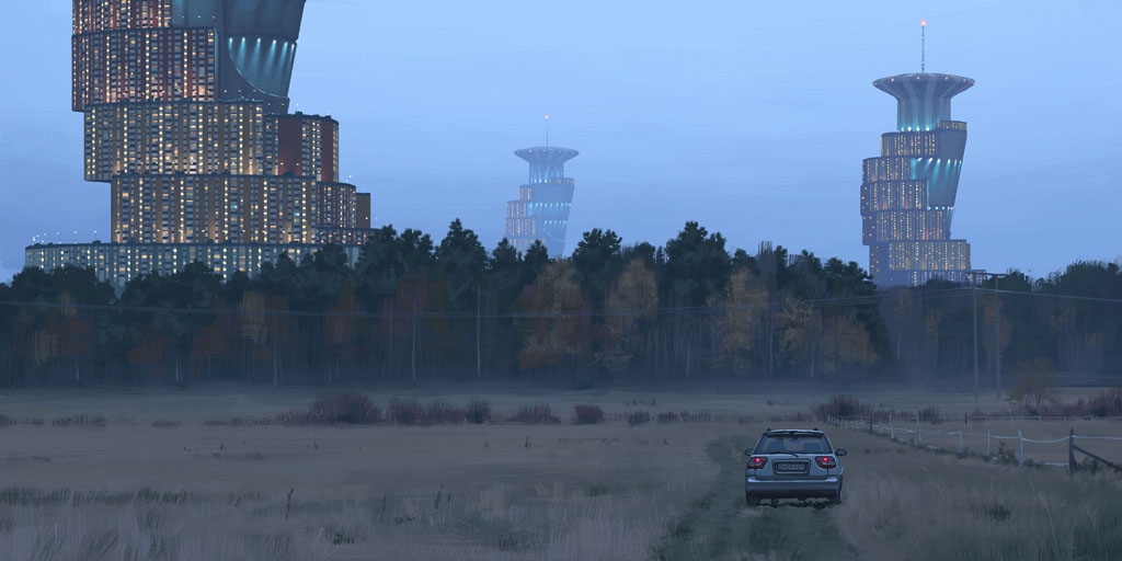 High Quality Untitled Stalenhag Artwork Blank Meme Template