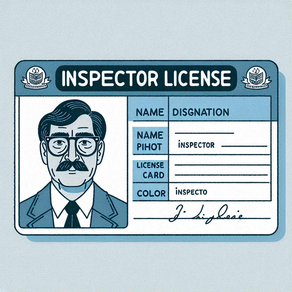 inspector license Blank Meme Template