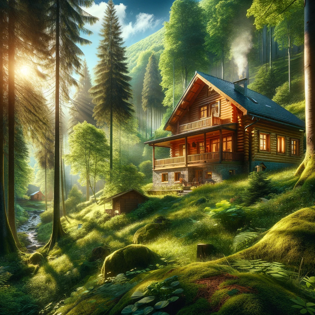 High Quality idyllic cabin Blank Meme Template