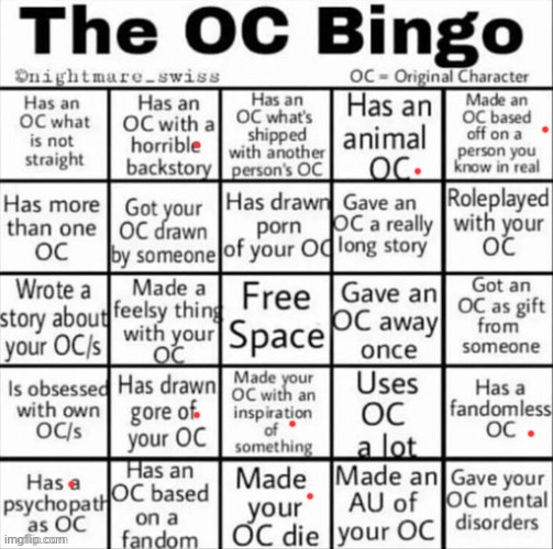 10 upvotes and I’ll draw my OC for you | image tagged in the oc bingo | made w/ Imgflip meme maker