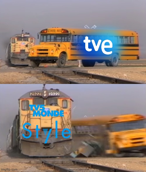 rumors ahead about cignal's new channels by march 2024 | image tagged in a train hitting a school bus | made w/ Imgflip meme maker