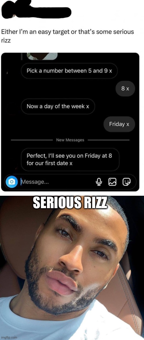 Pickup line | SERIOUS RIZZ | image tagged in lightskin rizz,rizz,subtle pickup liner | made w/ Imgflip meme maker
