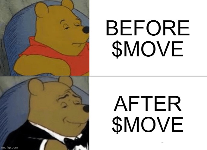 Tuxedo Winnie The Pooh Meme | BEFORE $MOVE; AFTER $MOVE | image tagged in memes,tuxedo winnie the pooh | made w/ Imgflip meme maker