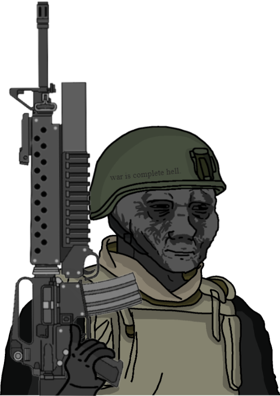 an Eroican (Furry-Supporter) City-Resistance Soldier(w/M16A2/203 Blank Meme Template