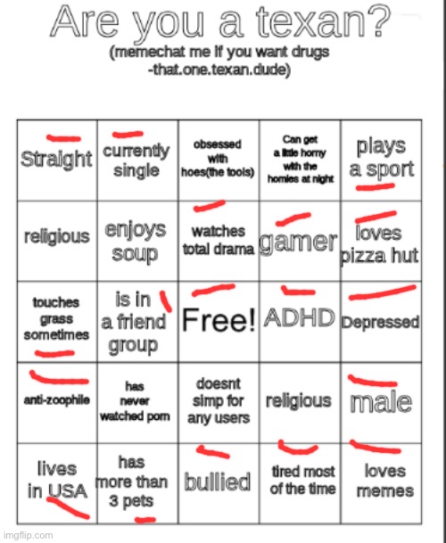 I’m a double Texan | image tagged in are you a texan bingo | made w/ Imgflip meme maker