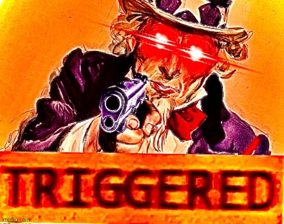 image tagged in triggered uncle sam | made w/ Imgflip meme maker