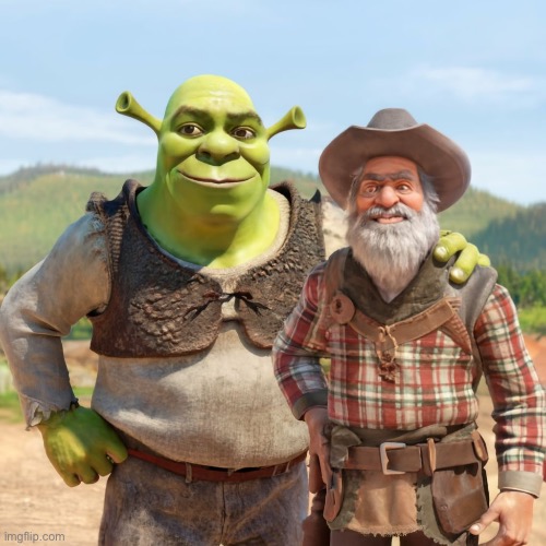 The crossover of the century | image tagged in anti furry,hunter,shrek | made w/ Imgflip meme maker