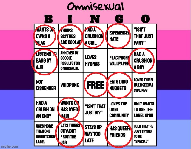 i found this my omnisexual bretherin | image tagged in omnisexual bingo | made w/ Imgflip meme maker