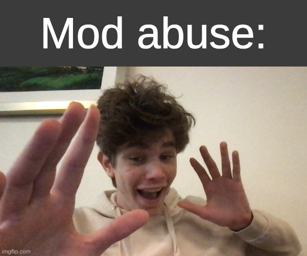Mod abuse: | image tagged in riplos fake mrbeast | made w/ Imgflip meme maker