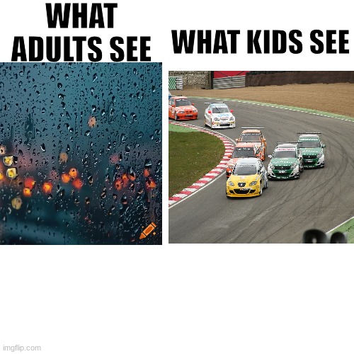 Kids #2 | WHAT ADULTS SEE; WHAT KIDS SEE | image tagged in childhood,memes,funny,blank white template | made w/ Imgflip meme maker