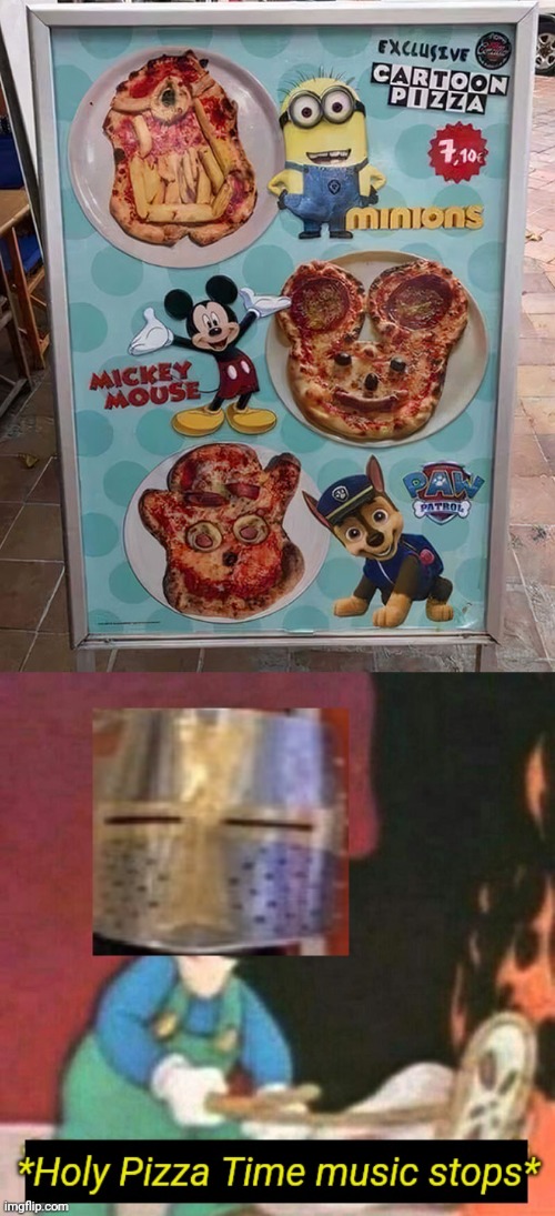 Pizza design sign fail | image tagged in holy pizza time music stops,pizzas,pizza,you had one job,memes,sign | made w/ Imgflip meme maker