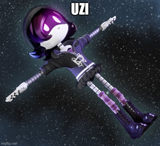 Uzi | UZI | image tagged in uzi t pose,murder drones,uzi | made w/ Imgflip meme maker