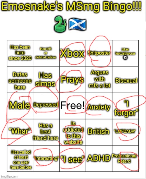 not sure if it’s a good thing to brag about being depressed | image tagged in emosnake's msmg bingo | made w/ Imgflip meme maker