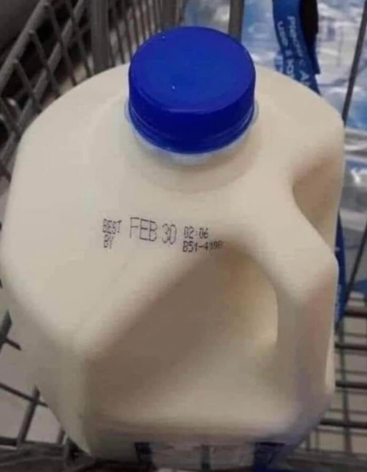 Milk Feb. 30 expiration Blank Meme Template