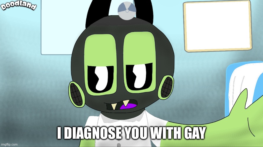 I diagnose you with gay (Slapoda edition) | I DIAGNOSE YOU WITH GAY | image tagged in back at the barnyard,dr pig,slapoda,doodland,mysingingmonsters,redraw | made w/ Imgflip meme maker