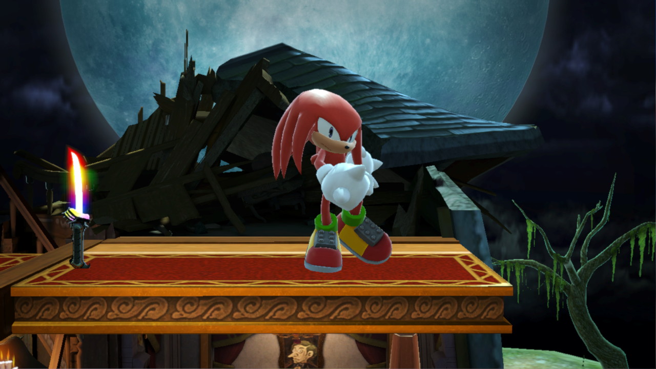 Knuckles at Luigi’s Mansion Blank Meme Template