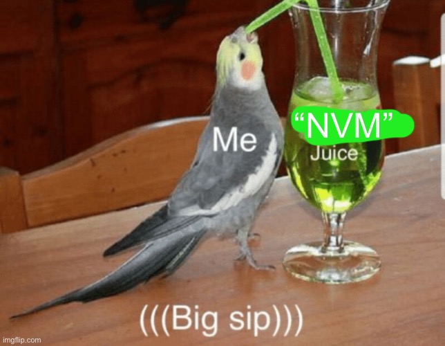 Unsee juice | “NVM” | image tagged in unsee juice | made w/ Imgflip meme maker