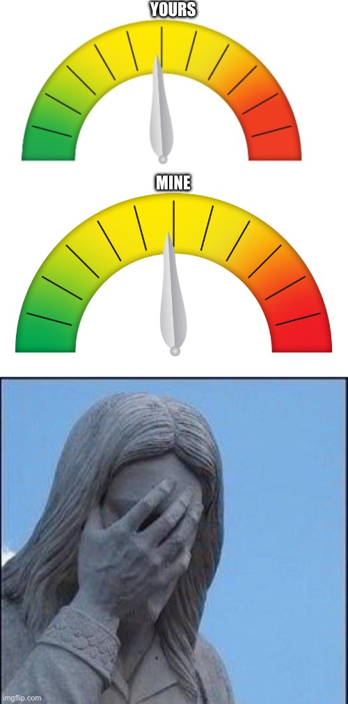 YOURS MINE | image tagged in disappointed jesus | made w/ Imgflip meme maker