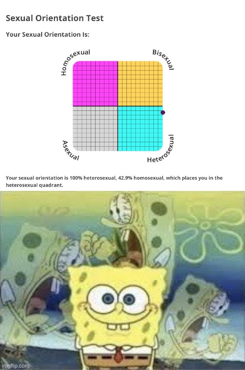 wtf why am I so close to being bi? | image tagged in spongebob internal screaming | made w/ Imgflip meme maker