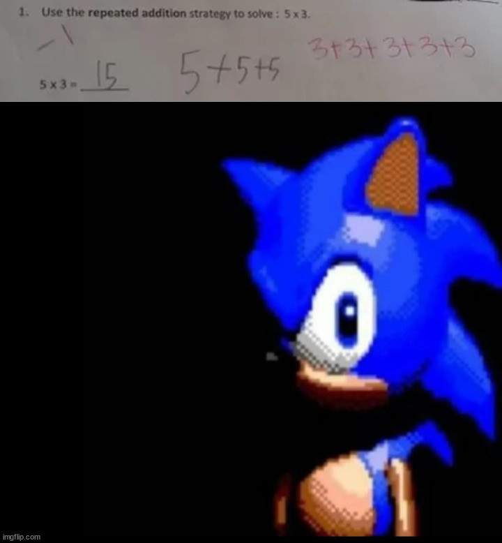 This is why school shootings happen | image tagged in sonic stares | made w/ Imgflip meme maker