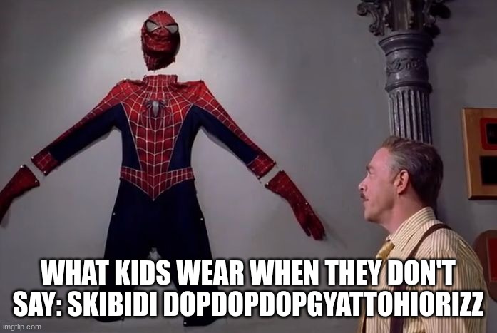 Hero | WHAT KIDS WEAR WHEN THEY DON'T SAY: SKIBIDI DOPDOPDOPGYATTOHIORIZZ | image tagged in hero | made w/ Imgflip meme maker