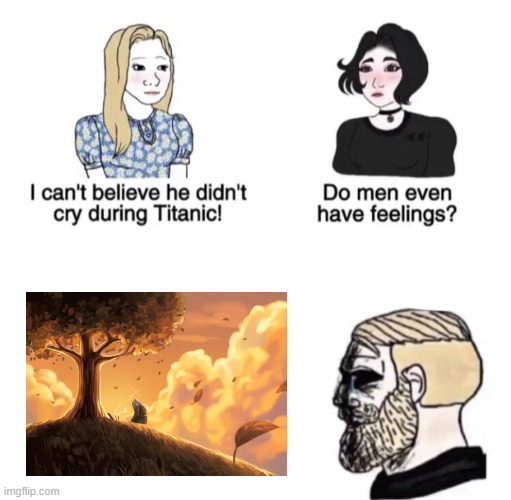 Leaves from the vine | image tagged in chad crying,avatar the last airbender,uncle iroh,sad | made w/ Imgflip meme maker