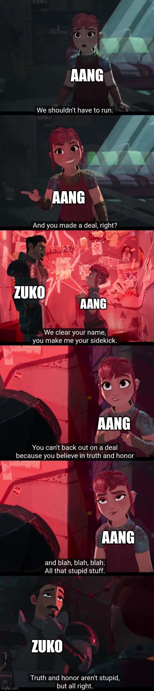 zuko & Aang | AANG; AANG; ZUKO; AANG; AANG; AANG; ZUKO | image tagged in truth and honor are not stupid | made w/ Imgflip meme maker