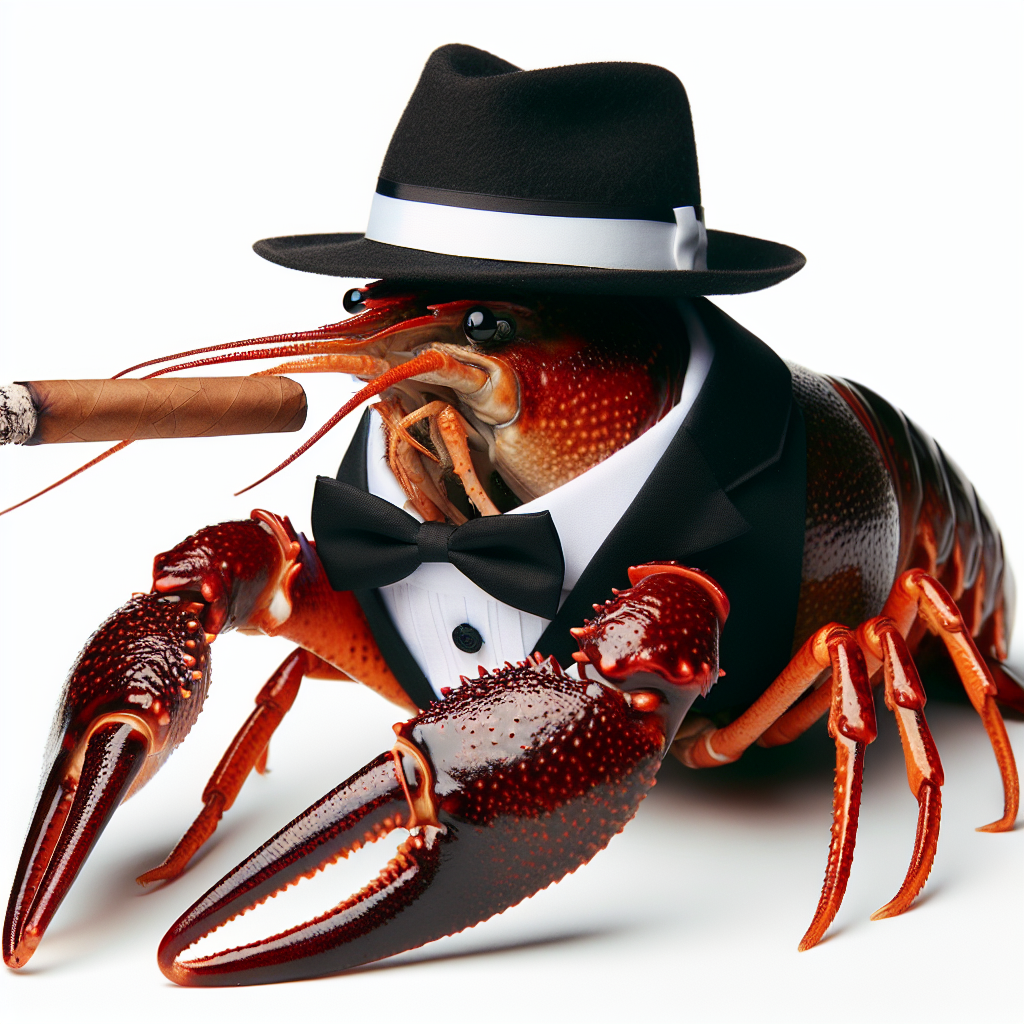 Crawfish dressed like Vito Corleone from the Godfather Blank Meme Template