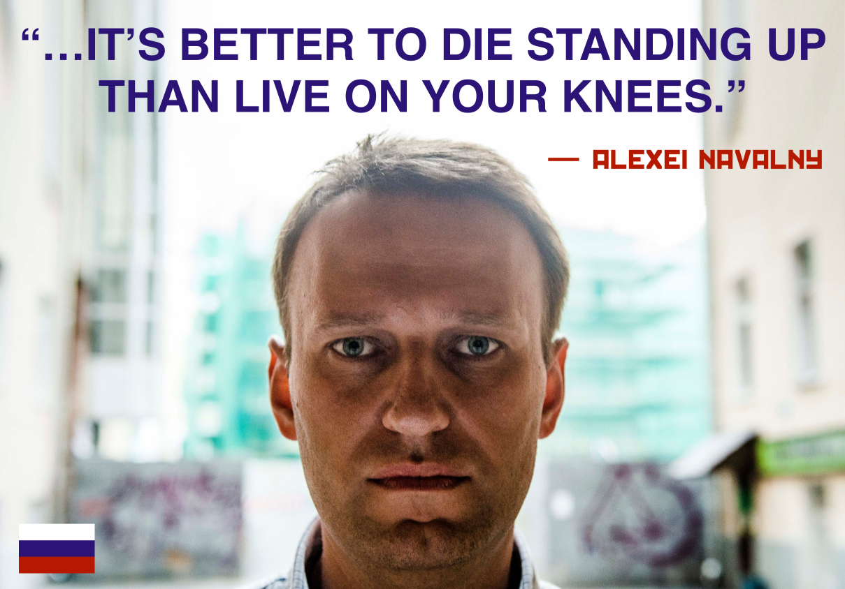 High Quality Alexei Navalny Quote It’s Better To Die Standing Up Meme Blank Meme Template