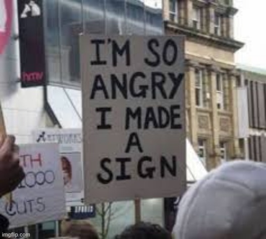 Seen at a Protest | image tagged in repost | made w/ Imgflip meme maker