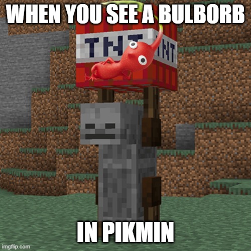 Tnt yeeter | WHEN YOU SEE A BULBORB; IN PIKMIN | image tagged in tnt yeeter | made w/ Imgflip meme maker