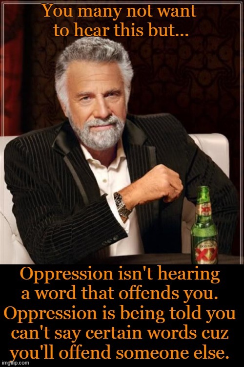 FYI | image tagged in politics,oppression,free speech,censorship,leftists,offended | made w/ Imgflip meme maker
