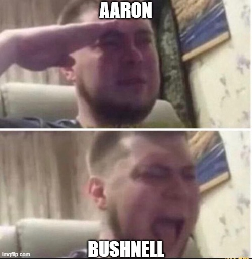 Aaron Bushnell | AARON; BUSHNELL | image tagged in crying salute,aaron bushnell,palestine,awesome,sacrilege,rip | made w/ Imgflip meme maker