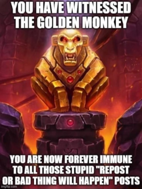GOLDEN MONKEY | image tagged in golden monkey | made w/ Imgflip meme maker