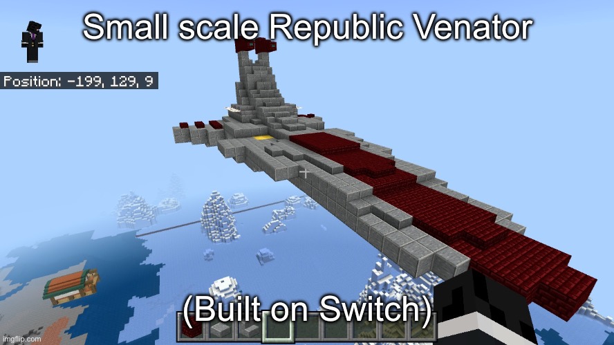 Small Scale Republic Venator | Small scale Republic Venator; (Built on Switch) | image tagged in minecraft | made w/ Imgflip meme maker