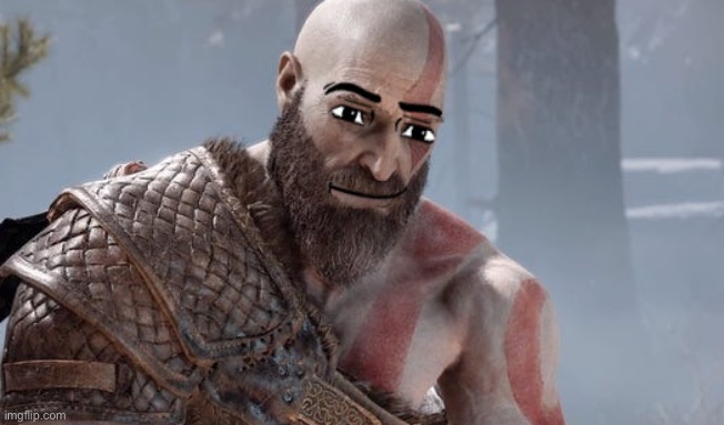 man face kratos | image tagged in man face kratos | made w/ Imgflip meme maker