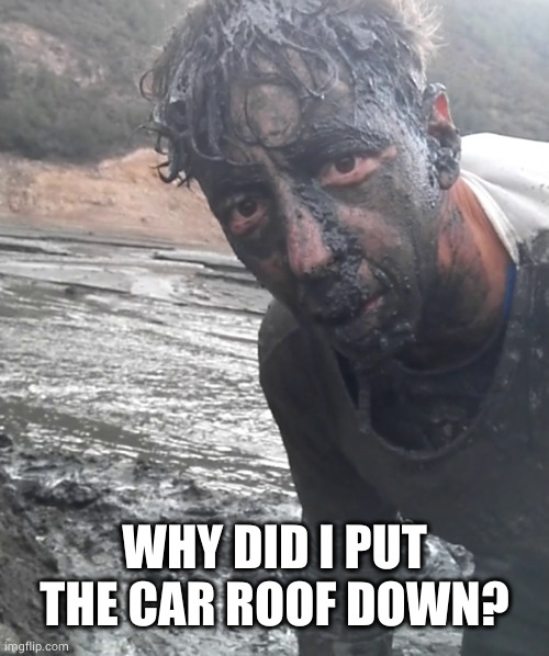 faceplant | WHY DID I PUT THE CAR ROOF DOWN? | image tagged in faceplant | made w/ Imgflip meme maker