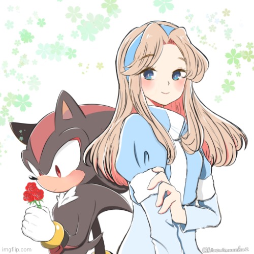 maria and shadow again (art by kiwamimuneko) | image tagged in maria and shadow again art by kiwamimuneko | made w/ Imgflip meme maker